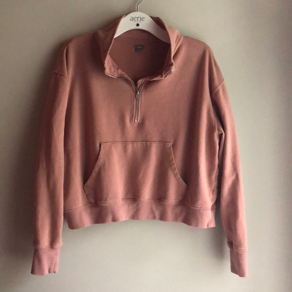 Aerie cropped quarter zip beach fleece size M